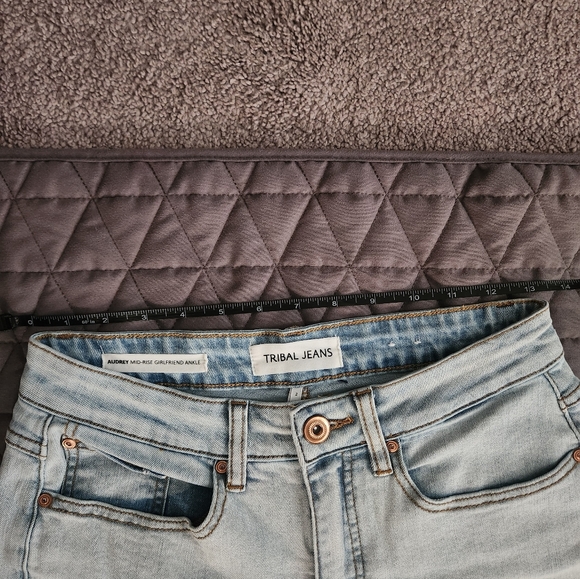 Tribal Jeans Audrey Mid-rise Girlfriend Ankle-Size 2 - Picture 6 of 15